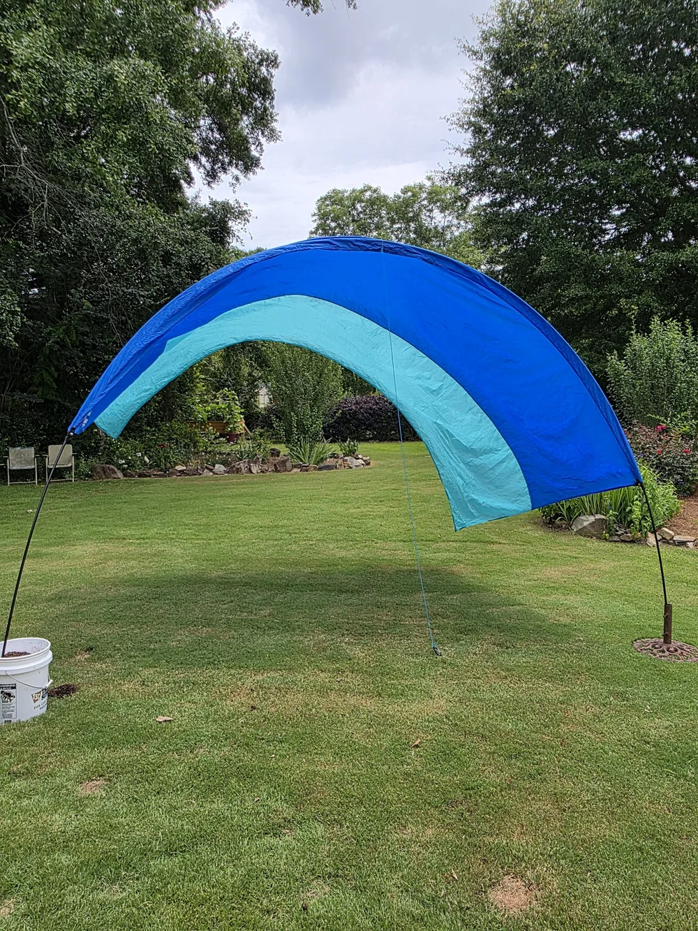 Beach Sun Shelter Canopy - Aqua & Blue - Picture 5 of 5